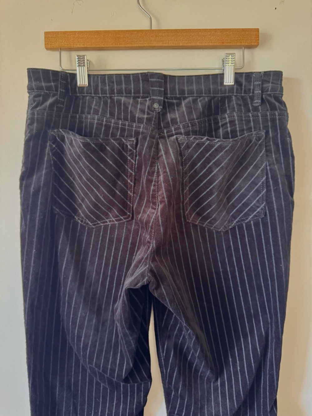 Democracy Velvet Striped Pants Black Size 12 - Picture 3 of 3